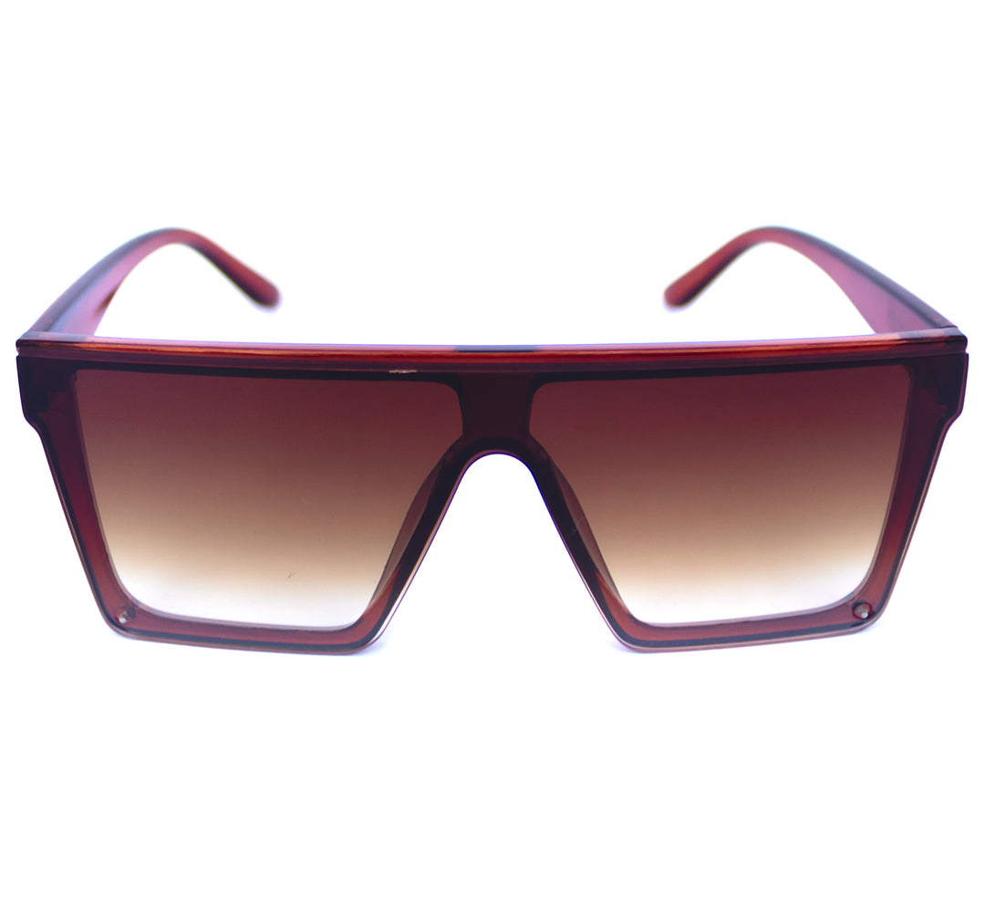 Lentes de sol cuadrados grandes marrones claros Wine Nuke - Blinders Online Store