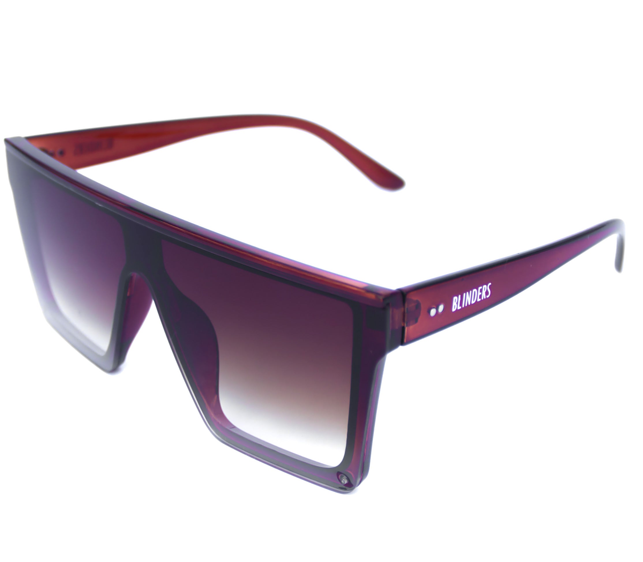 Lentes de sol cuadrados grandes marrones claros Wine Nuke - Blinders Online Store