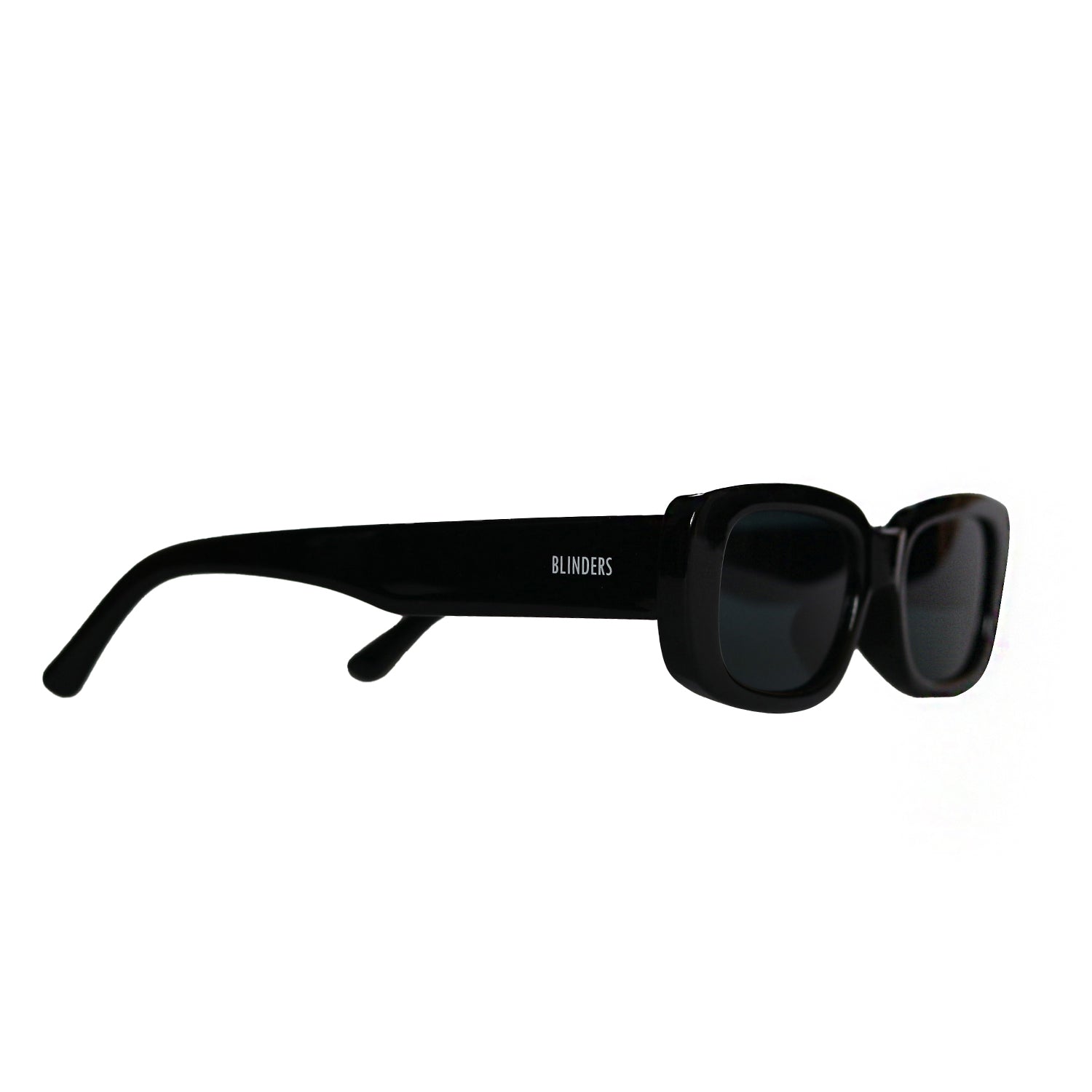 Lentes de sol rectangulares unisex negros Black Dope - Blinders Online Store