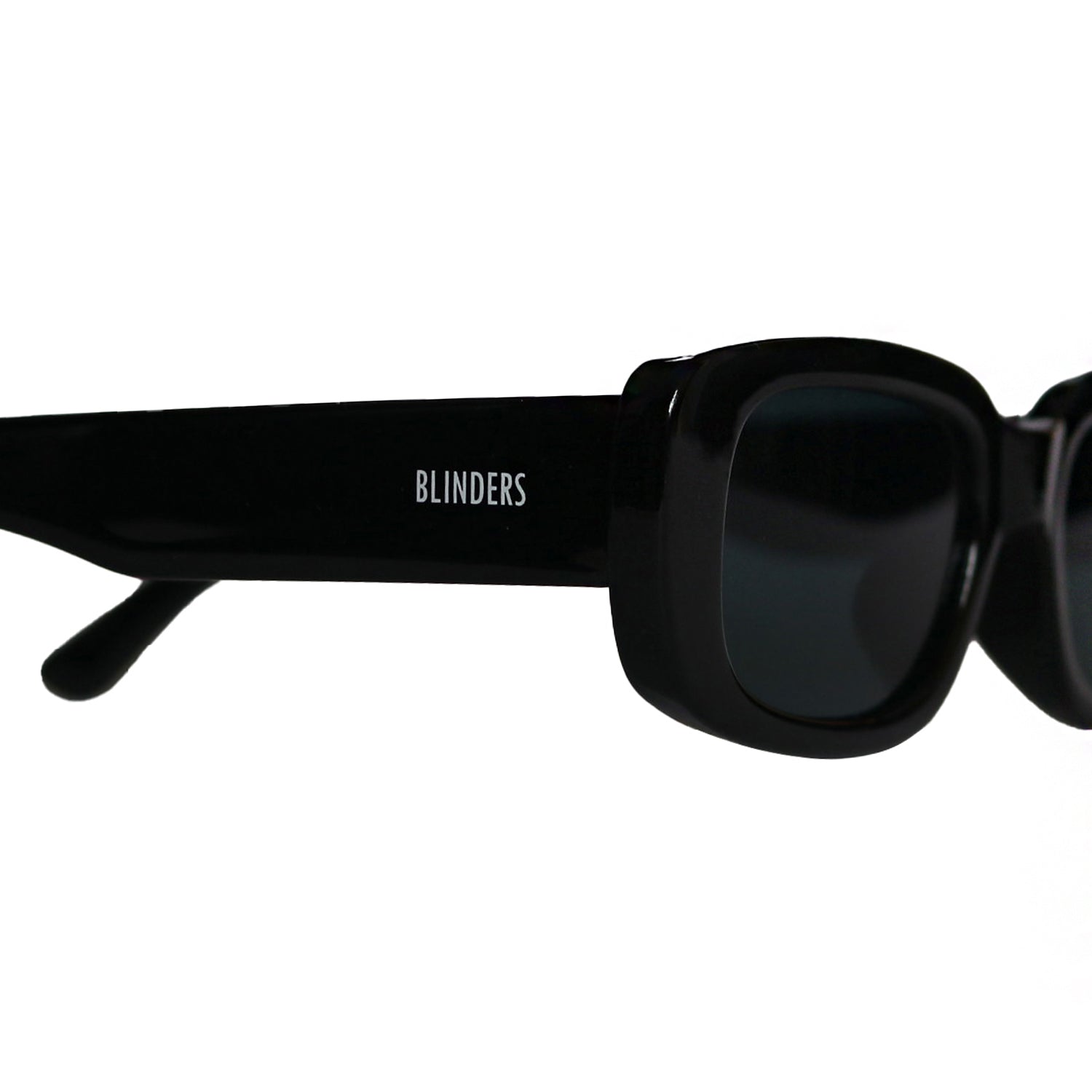 Lentes de sol rectangulares unisex negros Black Dope - Blinders Online Store