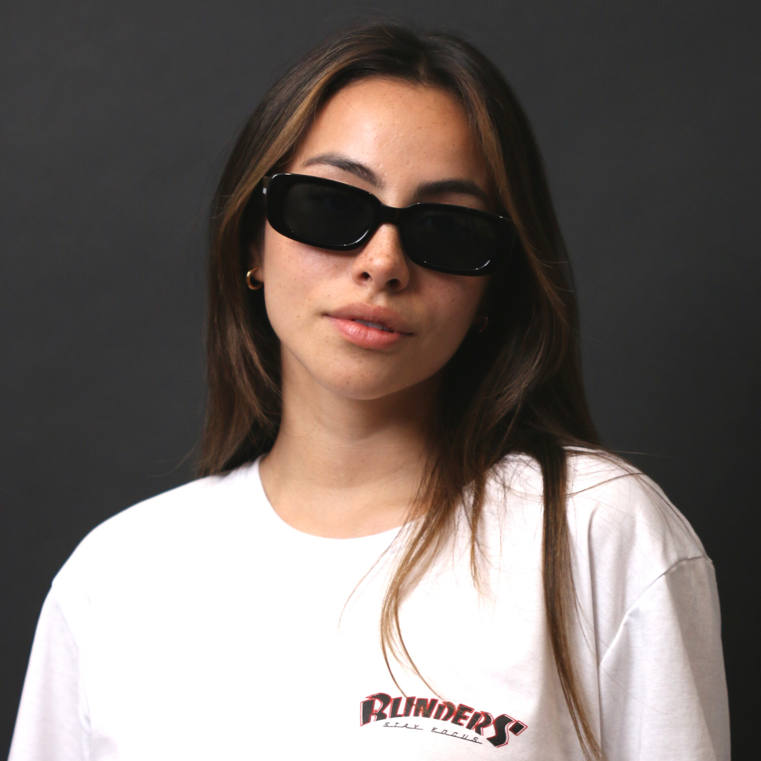 Lentes de sol rectangulares unisex negros Black Dope mujer - Blinders Online Store