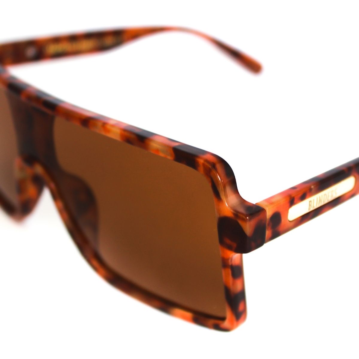 Lentes de sol rectangulares grandes unisex animal print Gold Gradient Campers - Blinders Online Store