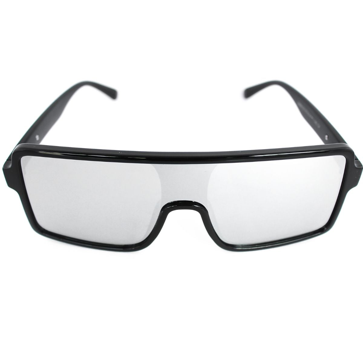 Lentes de sol rectangulares grandes unisex plateados reflectivos Silver Campers - Blinders Online Store