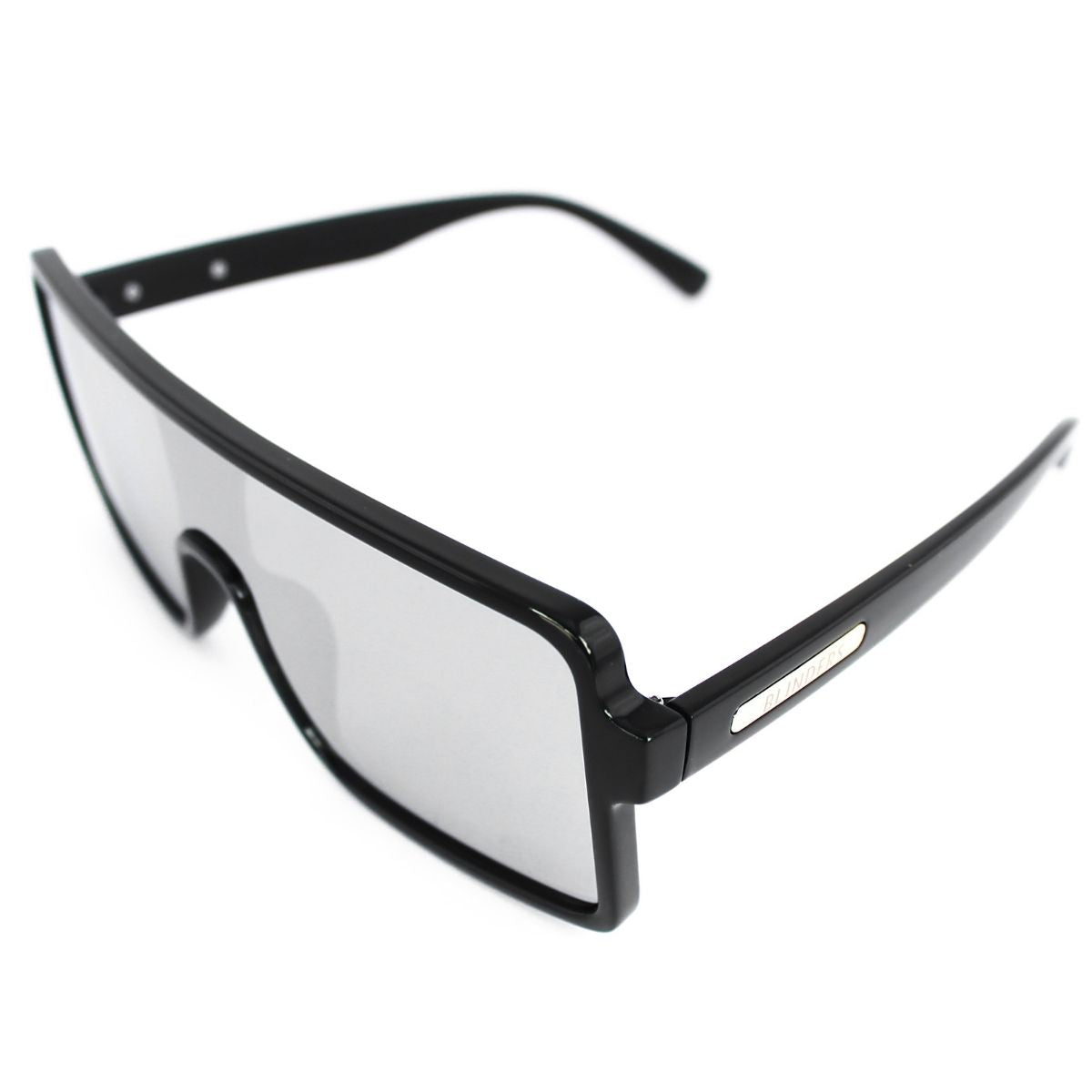 Lentes de sol rectangulares grandes unisex plateados reflectivos Silver Campers - Blinders Online Store