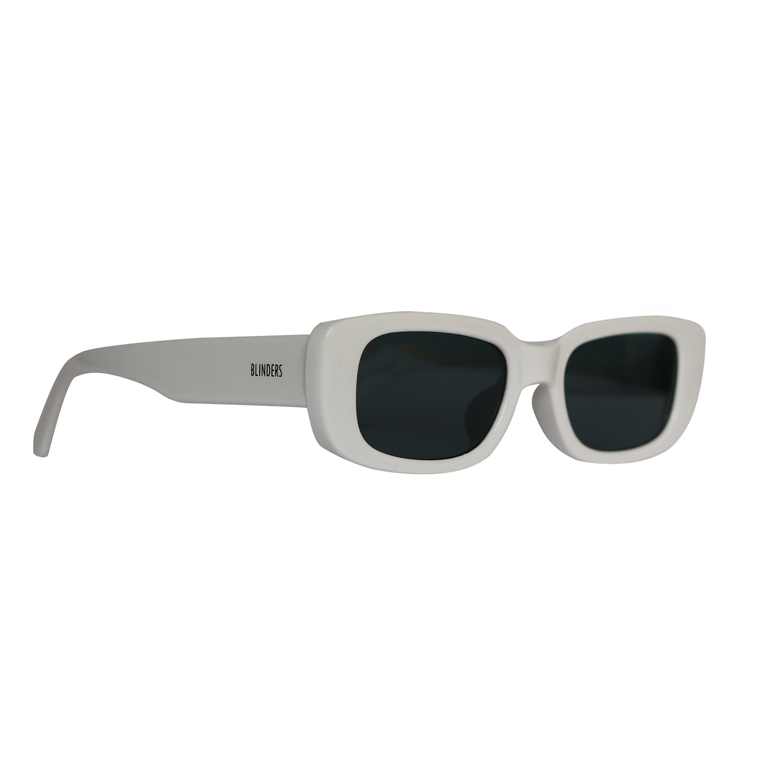 Lentes de sol rectangulares unisex blancos Snow Dope - Blinders Online Store