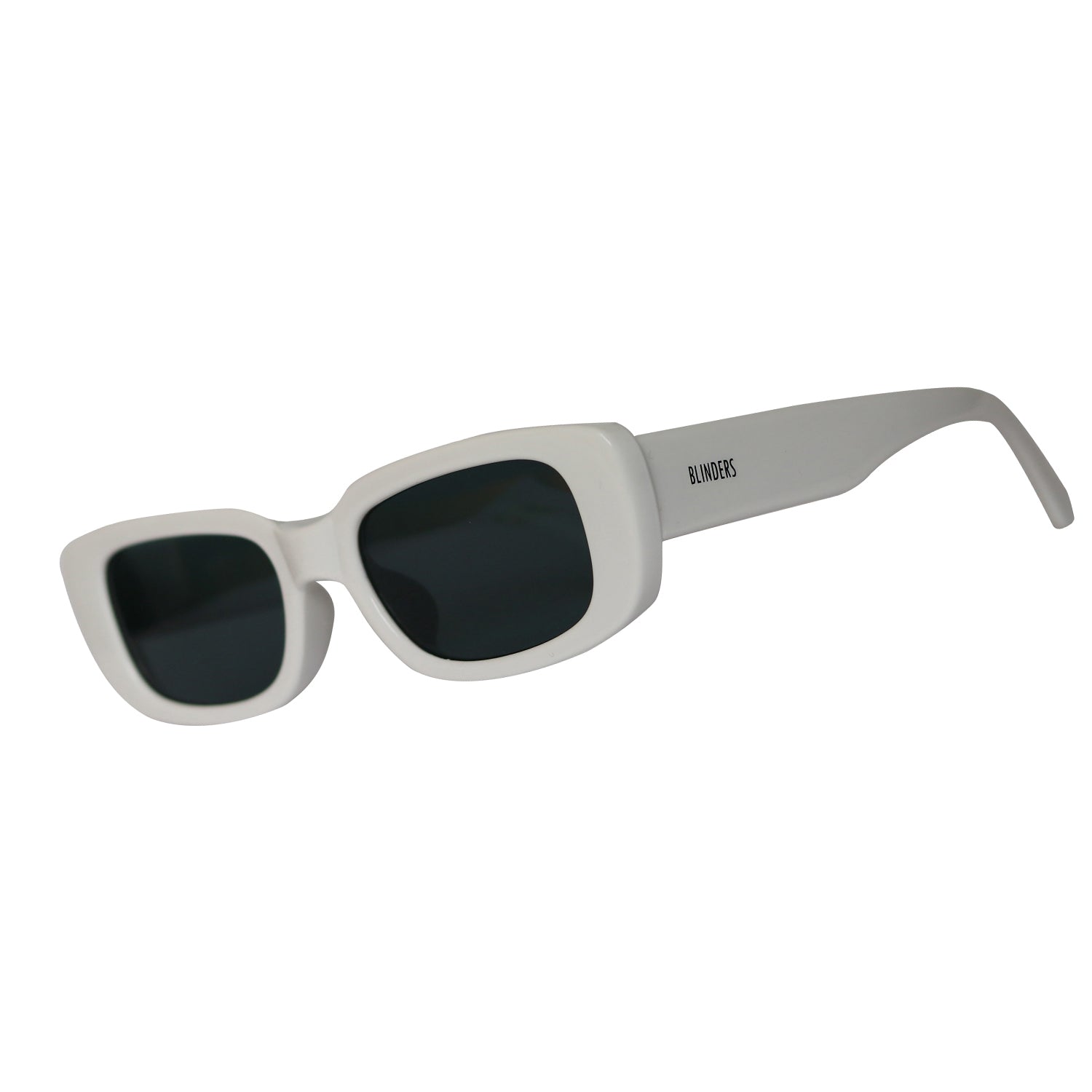 Lentes de sol rectangulares unisex blancos Snow Dope - Blinders Online Store